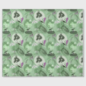 Whimsical Zeemeerminnen Groen Abstract Patroon Cadeaupapier (Vlak)