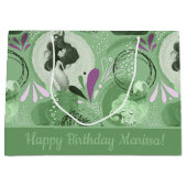 Whimsical Zeemeerminnen Groen Abstract Patroon Groot Cadeauzakje (Voorkant)