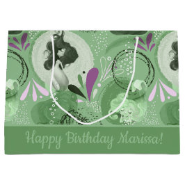 Whimsical Zeemeerminnen Groen Abstract Patroon Groot Cadeauzakje