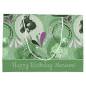 Whimsical Zeemeerminnen Groen Abstract Patroon Groot Cadeauzakje (Achterkant)