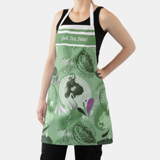 Whimsical Zeemeerminnen Groen Abstract Schort (Insitu)