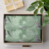 Whimsical Zeemeerminnen Groene Abstracte achtergro Tissuepapier (Geschenk)