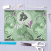 Whimsical Zeemeerminnen Groene Abstracte achtergro Tissuepapier (Craft)