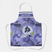 Whimsical Zeemeerminnen Paarse Abstract Schort (Voorkant)