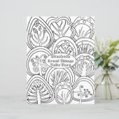 Whimsical Zen Doodle Trees Quote Name Coloring (Staand voorkant)