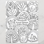 Whimsical Zen Doodle Trees Quote Name Coloring (Voorkant)