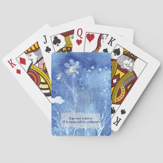 Whimsical Zen Quote Waterverf Bloemen Pokerkaarten (Achterkant)
