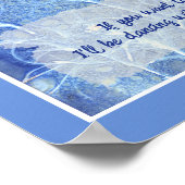 Whimsical Zen Quote Waterverf Bloemen Poster (Hoek)