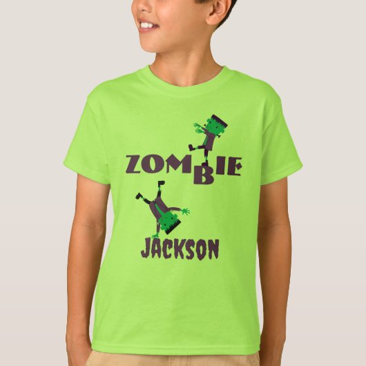 Whimsical Zombie Party Halloween Party T-shirt (Voorkant)