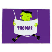 Whimsical Zombie Party Halloween Trick or treat Groot Cadeauzakje (Achterkant)