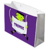 Whimsical Zombie Party Halloween Trick or treat Groot Cadeauzakje (Achterkant Gekanteld)