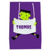 Whimsical Zombie Party Halloween Trick or treat Medium Cadeauzakje (Achterkant)