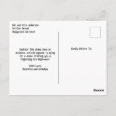 Whimsical Zombie Pilot Vliegtuig Kinder Halloween Briefkaart (Achterkant)