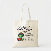Whimsical Zombie Pilot Vliegtuig Kinder Halloween Tote Bag (Voorkant)