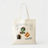 Whimsical Zombie Pilot Vliegtuig Kinder Halloween Tote Bag (Voorkant)