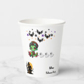 Whimsical Zombie Pilot Vliegtuig Schattigee Ghosts Papieren Bekers (Voorkant)