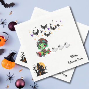 Whimsical Zombie Pilot Vliegtuig Schattigee Ghosts Servet