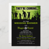 Whimsical Zombie Wedding Shower-uitnodigingen Kaart (Voorkant / Achterkant)