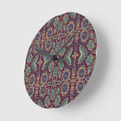 Whimsical Zon & Oerwoud Pattern Ronde Klok (Hoek)