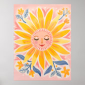 Whimsical Zonnebloem Kwekerij Wall Art Poster (Voorkant)
