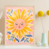 Whimsical Zonnebloem Kwekerij Wall Art Poster