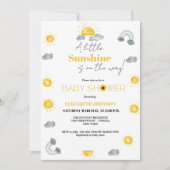 Whimsical-zonneschijn op weg naar baby shower kaart (Voorkant)