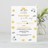 Whimsical-zonneschijn op weg naar baby shower kaart (Staand voorkant)