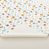 "Whimsical Zoofriends gepersonaliseerd genot" Sherpa Deken (3/4)