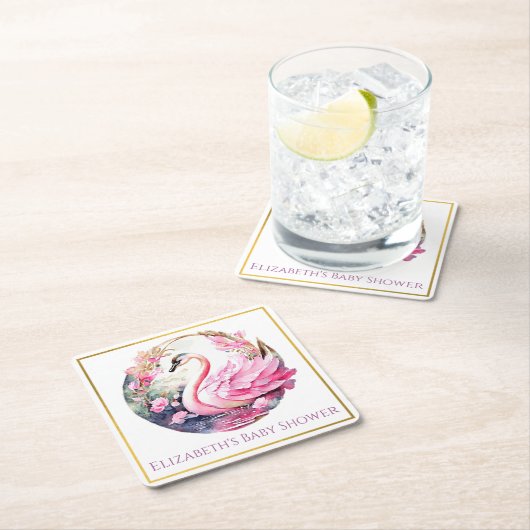 Whimsical zwaan papier Onderzetter (Insitu)