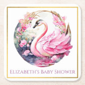 Whimsical zwaan papier Onderzetter (Voorkant)