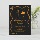 Whimsical Zwart en Sinaasappel Hand getrokken Hall Kaart (Staand voorkant)