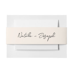 Whimsical Zwart Handgeschreven Retro Leuke Schatti Uitnodigingen Wikkel