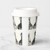 Whimsical Zwart & Wit Corgi Wedding Papieren Bekers (Rechts)