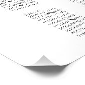 Whimsical Zwart-wit Flourish zitgrafiek Perfect Poster (Hoek)