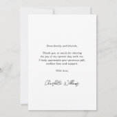 Whimsical Zwart Wit Foto Afstuderen Bedankkaart (Achterkant)