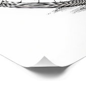 Whimsical Zwart Witte Fiets Bloem Tekening Foto Afdruk (Hoek)