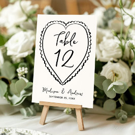 Whimsical Zwarte Hart Trouwdag Kaart
