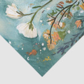 Whimsical Zwarte Kat met Wildflowers Decoupage Tissuepapier (Detail)