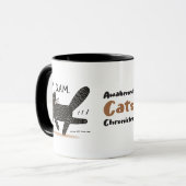 Whimsical Zwarte Kat Sprinten om 03:00 Mok (Voorkant links)