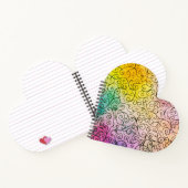 Whimsical zwarte wervelpatroon Abstract Kleurrijk Notitieboek (Binnen)