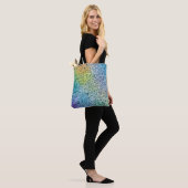 Whimsical zwarte wervelpatroon Abstract Kleurrijk Tote Bag (Op model)
