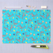 Whimsical Zwemmende Dolfijnen en Kleurrijke Vissen Tissuepapier (Craft)