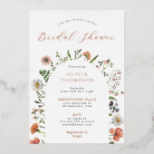 WhimsicalBoho Spring Wildflower Arch Vrijgezellenf Folie Uitnodiging (Voorkant)