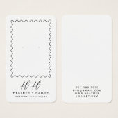 Whimsicalcore Wavy Border Display Kaart (Voorkant /achterkant)