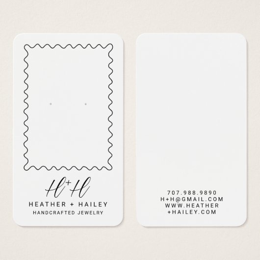 Whimsicalcore Wavy Border Display Kaart (Voorkant /achterkant)