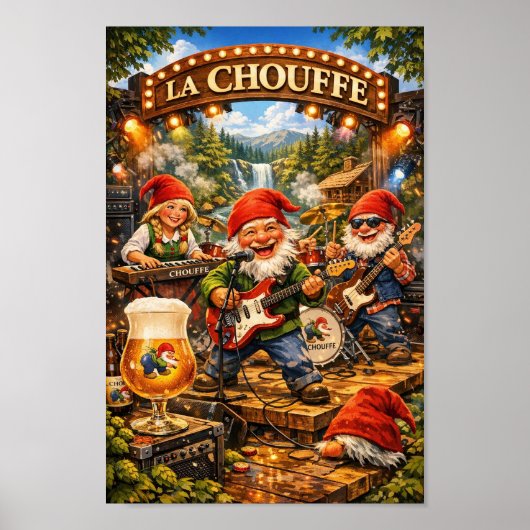 Whimsicale Belgische Bierband Bash Poster (Voorkant)