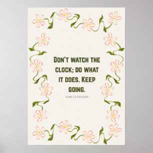 Whimsicale Bloemige Citat Poster – Productiviteit 