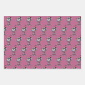 whimsicale cartoon Kerstkatten Inpakpapier Vel (Voorkant)