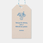 Whimsicale Doodle Hand Getekende Thee Icons Dank U Cadeaulabel (Achterkant)
