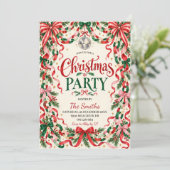 Whimsicale Festive Kerstfeest Uitnodiging (Staand voorkant)